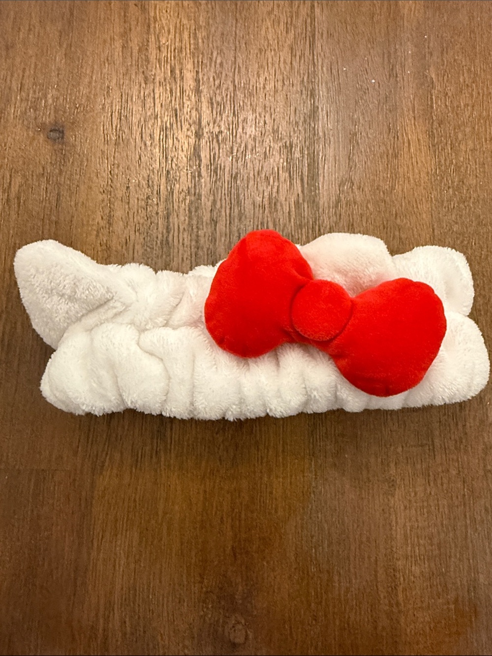 Sanrio Plush Ear Headband with Bright Red Bow